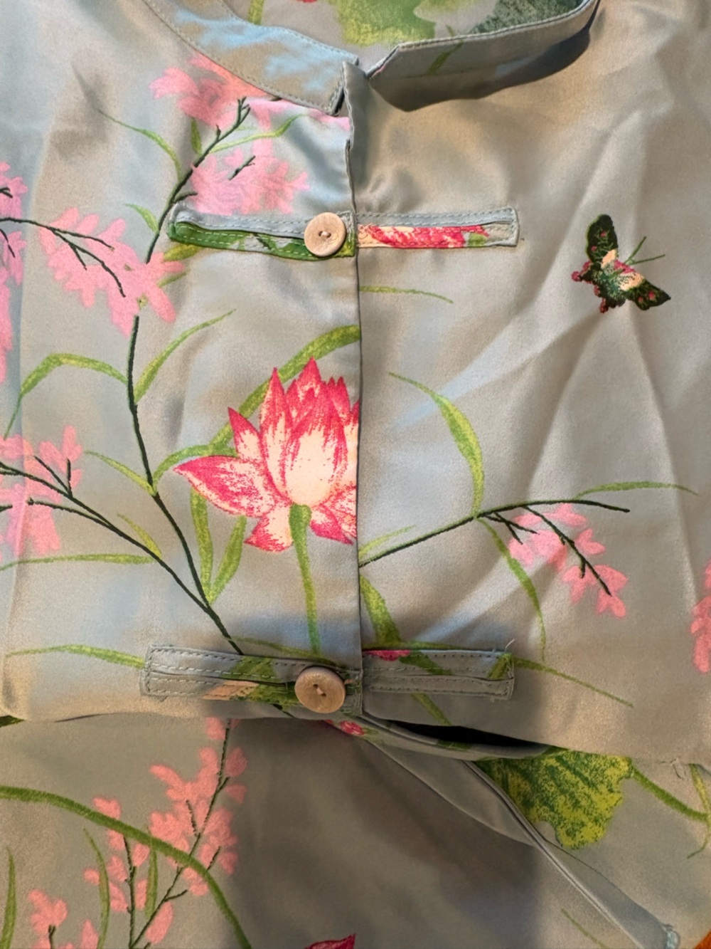 Natori Light Blue Floral Women Pajama Set By Natori - Picture 4 of 5
